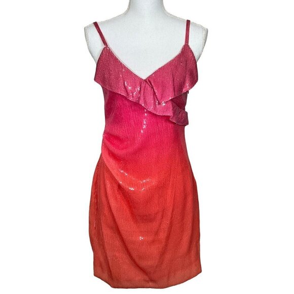 DEREK LAM 10 CROSBY Gigi Cocktail Dress Pink Ombre Sz 4 NWT - Picture 1 of 9